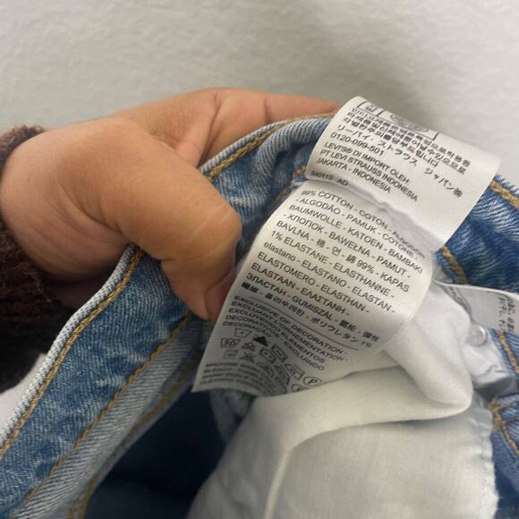 Levi's Womens Jeans Size 25 Ribcage Straight Leg Denim Blue Light Wash Casual - Picture 4 of 16